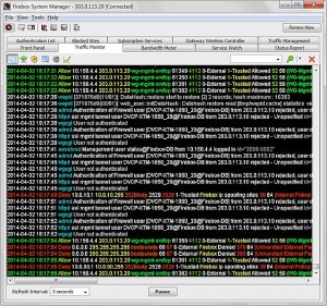 Firewall Device Log Messages (Traffic Monitor)